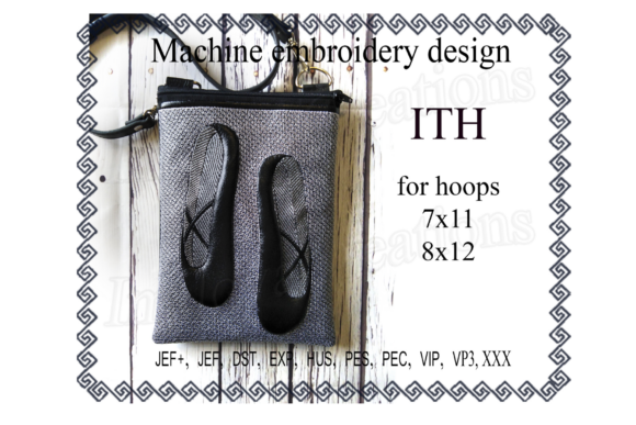 Ballet Shoe Letter Zip Bag – In the Hoop
