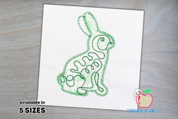 Bunny Made with Linear Designs in It