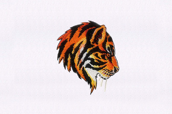 Dominating Tiger Embroidery Design