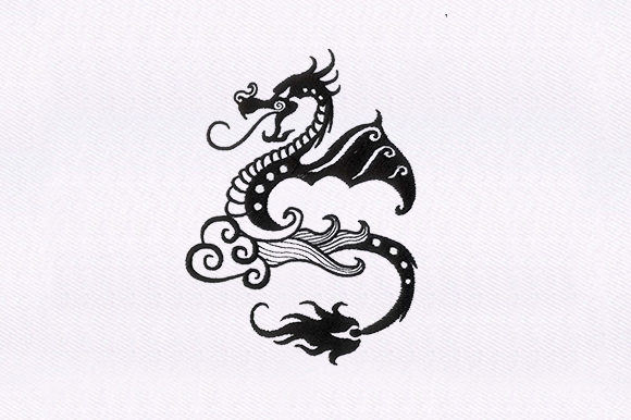 Dragon Embroidery Design for Holiday Magic