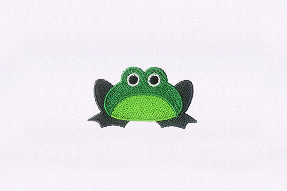Green Frog Digital: A Charming Embroidery Design for Personalized Gifts