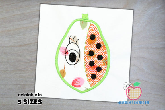 Papaya with an Eye Applique Pattern