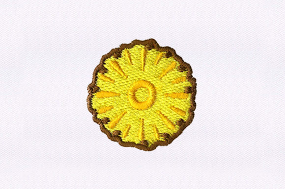 Pineapple Slice Embroidery Design