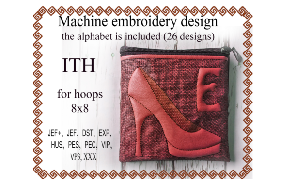Shoe Letter Zip Bag – In the Hoop